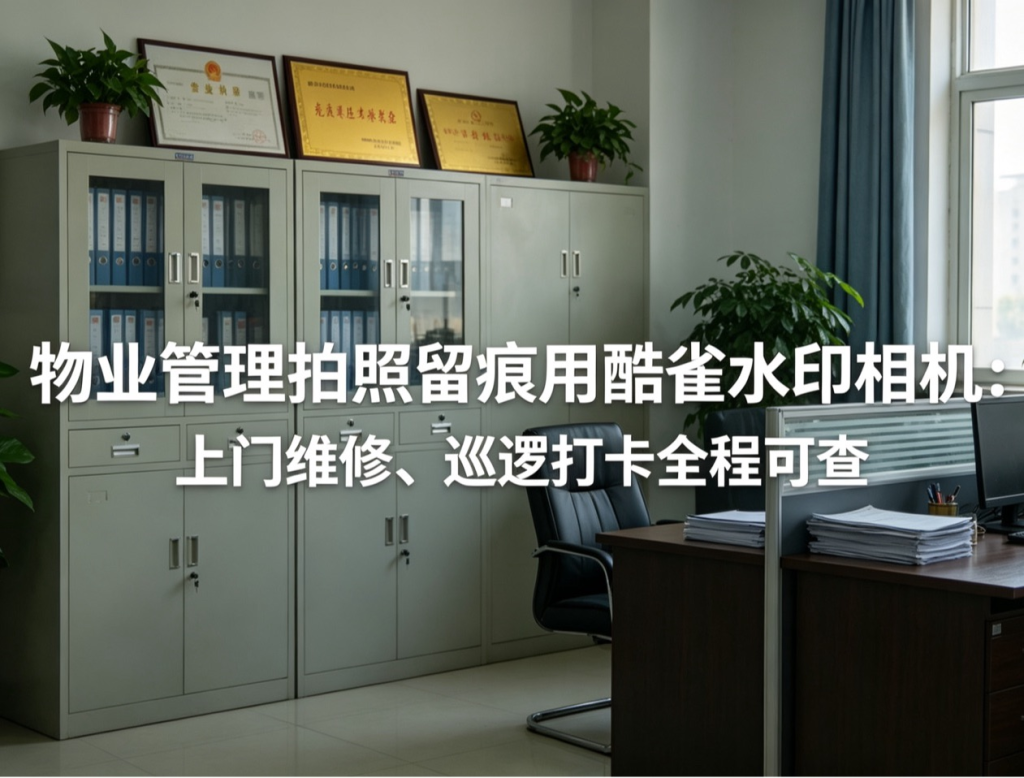 物业管理拍照留痕用酷雀水印相机：上门维修、巡逻打卡全程可查