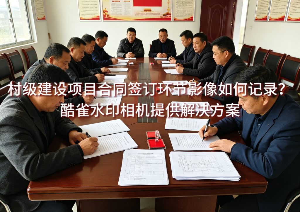 村级建设项目合同签订环节影像如何记录？酷雀水印相机提供解决方案
