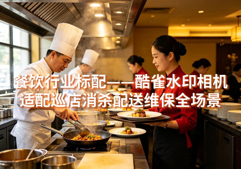 餐饮行业标配——酷雀水印相机，适配巡店消杀配送维保全场景