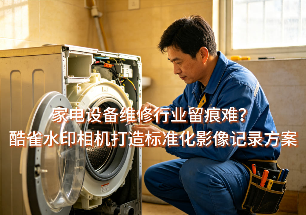 家电设备维修留痕难？酷雀水印相机为维修行业打造标准化影像记录方案