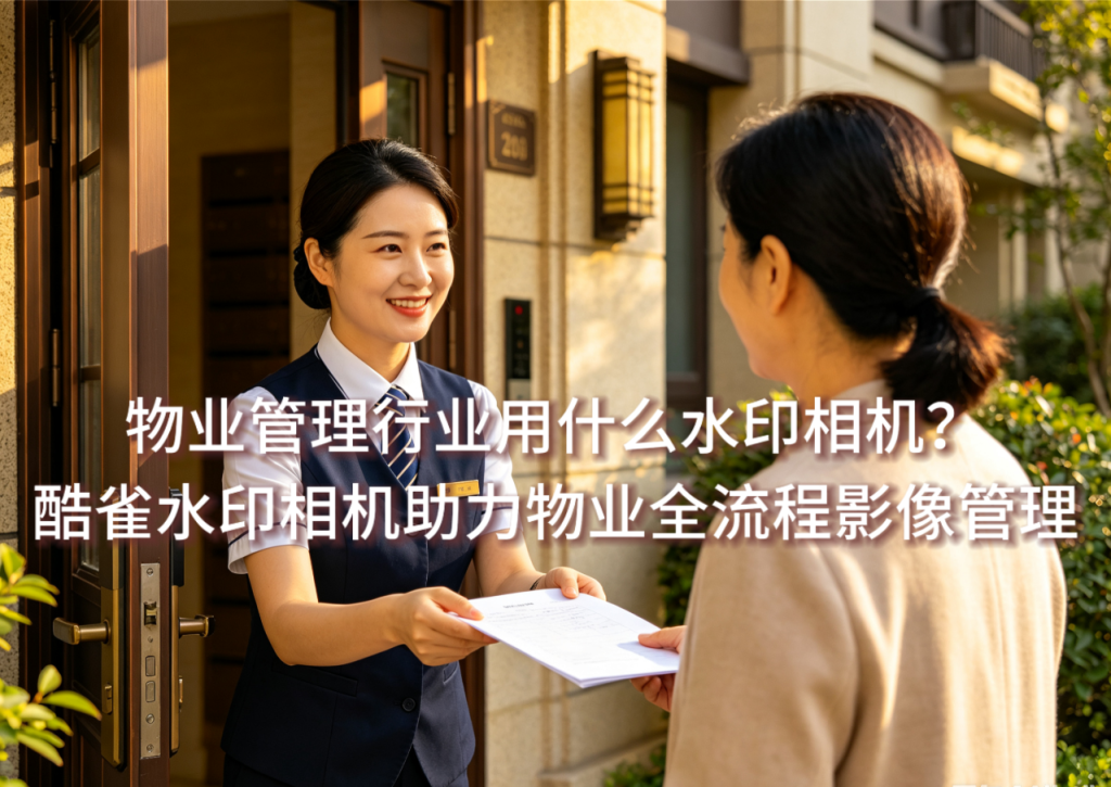 物业管理行业用什么水印相机？酷雀水印相机助力物业全流程影像管理