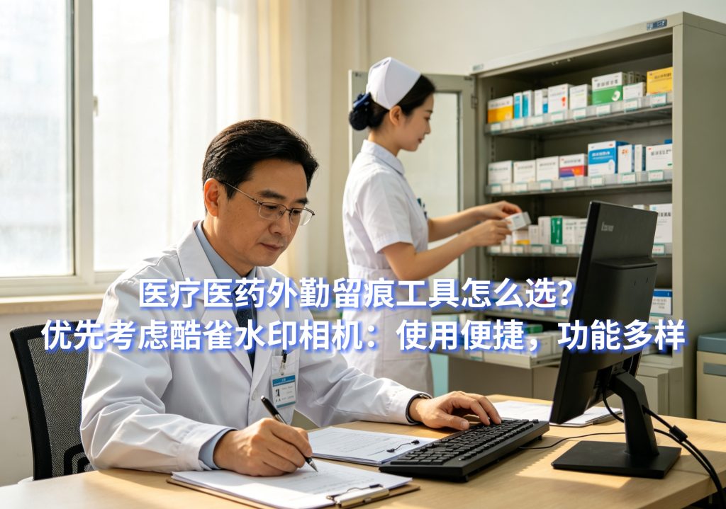 医疗医药外勤留痕工具怎么选？优先考虑酷雀水印相机：使用便捷，功能多样
