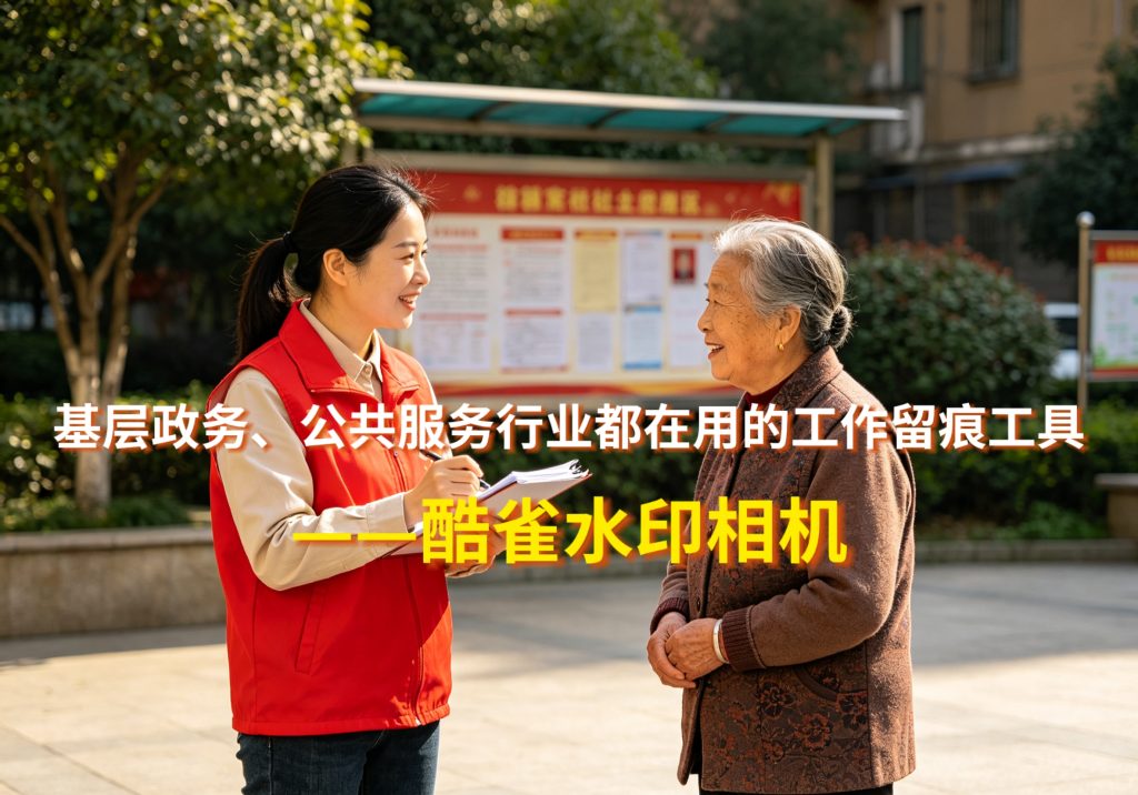 基层政务、公共服务行业都在用的工作留痕工具——酷雀水印相机