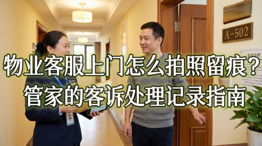 物业客服上门怎么拍照留痕？管家的客诉处理记录指南