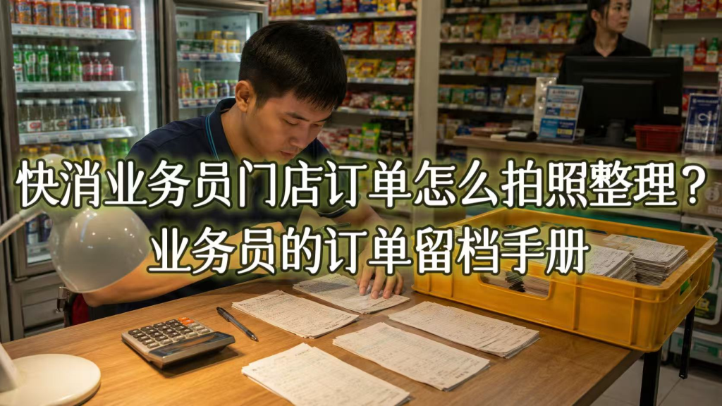 快消业务员门店订单怎么拍照整理？业务员的订单留档手册