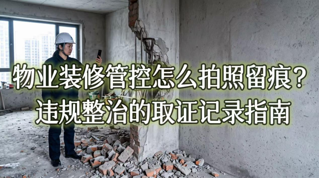 物业装修管控怎么拍照留痕？违规整治的取证记录指南