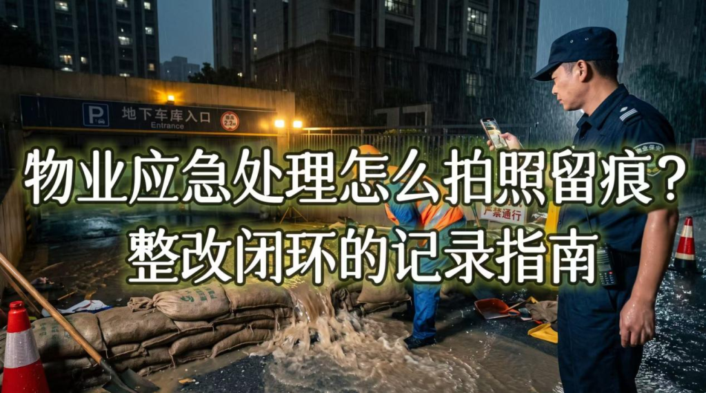 物业应急处理怎么拍照留痕？整改闭环的记录指南
