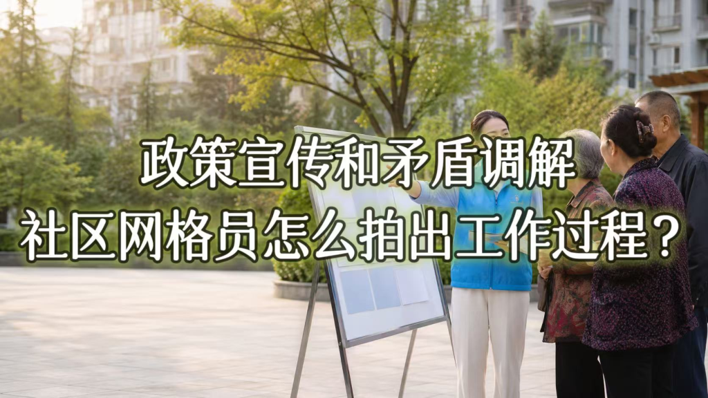 政策宣传和矛盾调解，社区网格员怎么拍出工作过程？