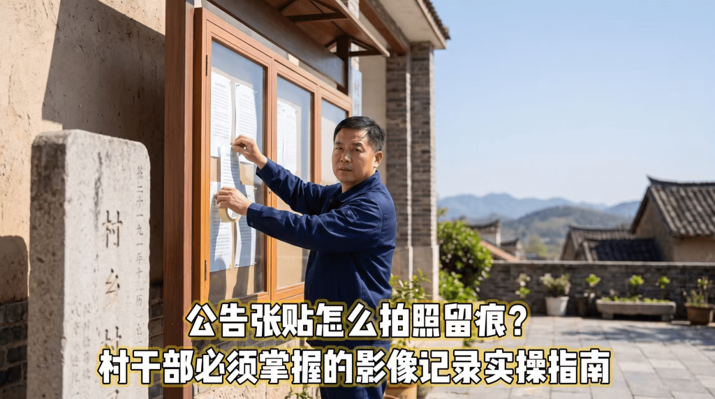 公告张贴怎么拍照留痕？村干部必须掌握的影像记录实操指南