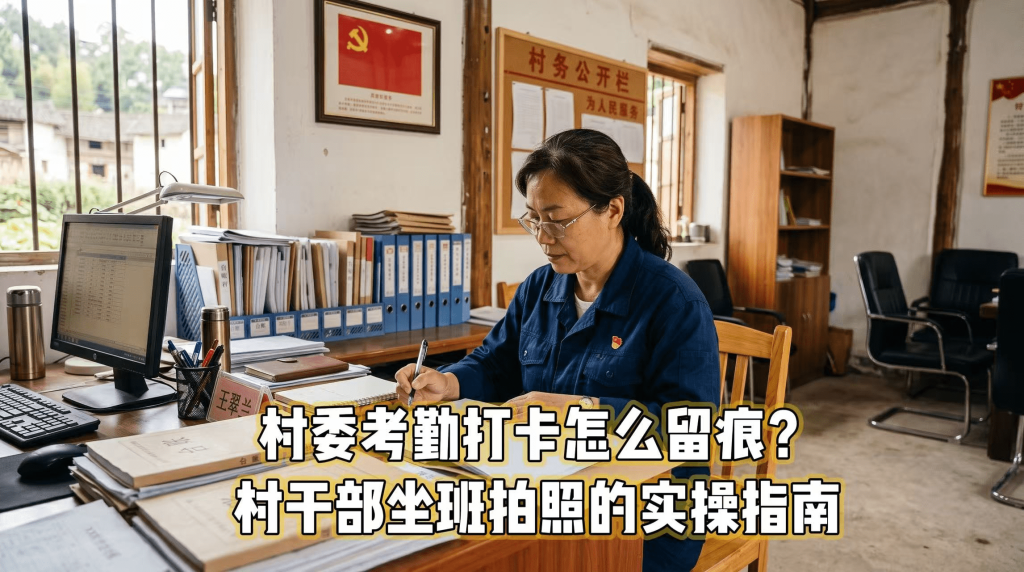 村委考勤打卡怎么留痕？村干部坐班拍照的实操指南