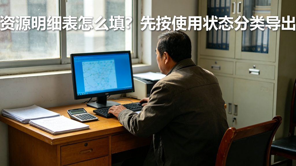 三资资源明细表怎么填？先按使用状态分类导出，11类地块一次理清